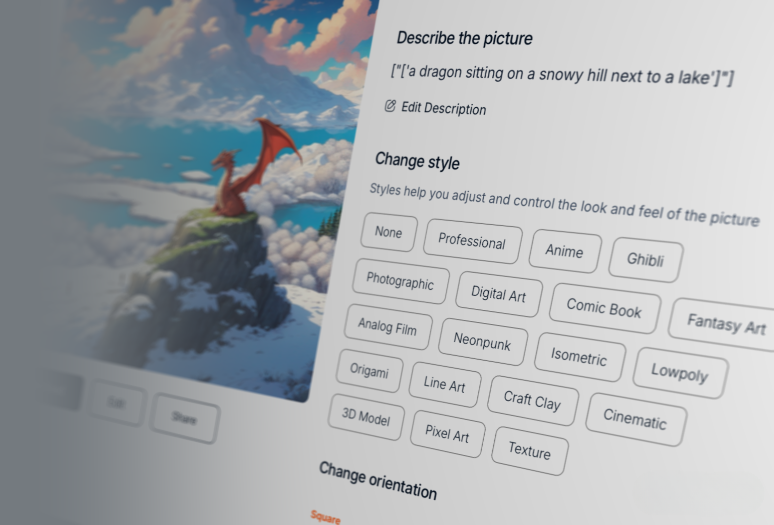 Example of human input and control for AI